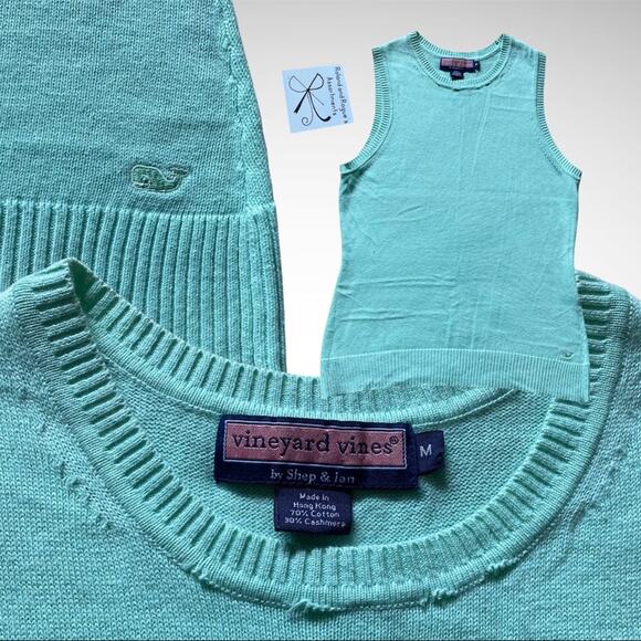 Vineyard Vines Cotton/Cashmere Blend Sweater Vest Sz M As-is - Picture 1 of 6